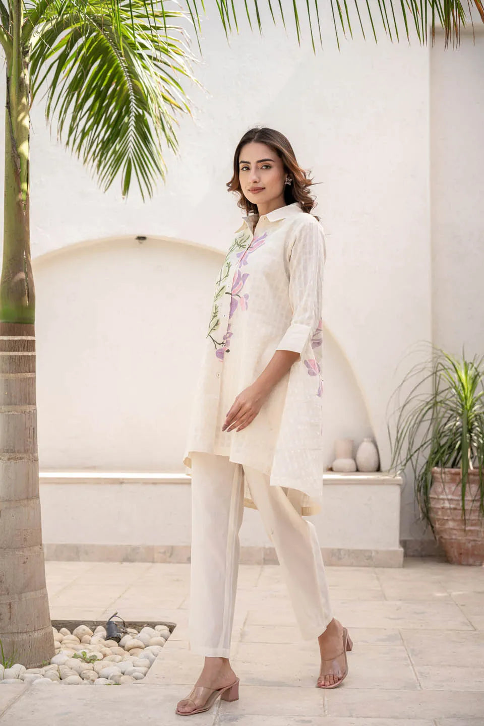 cotton dobi set with flower print