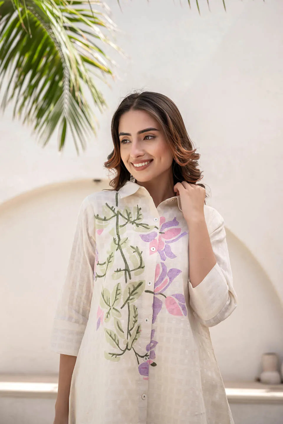 cotton dobi set with flower print