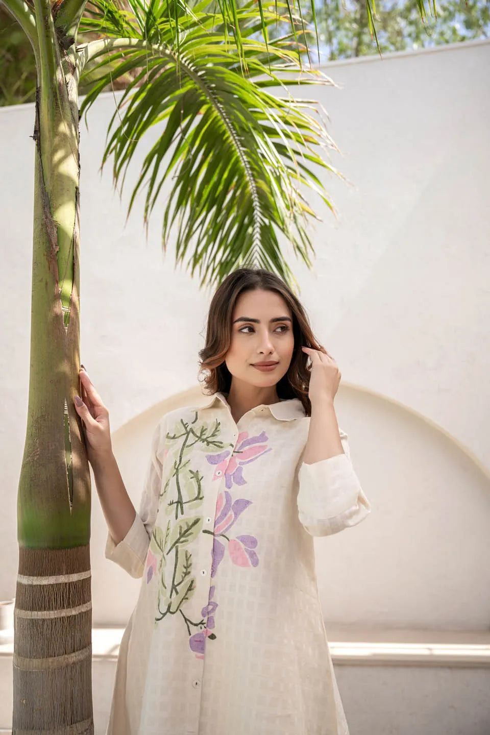 cotton dobi set with flower print