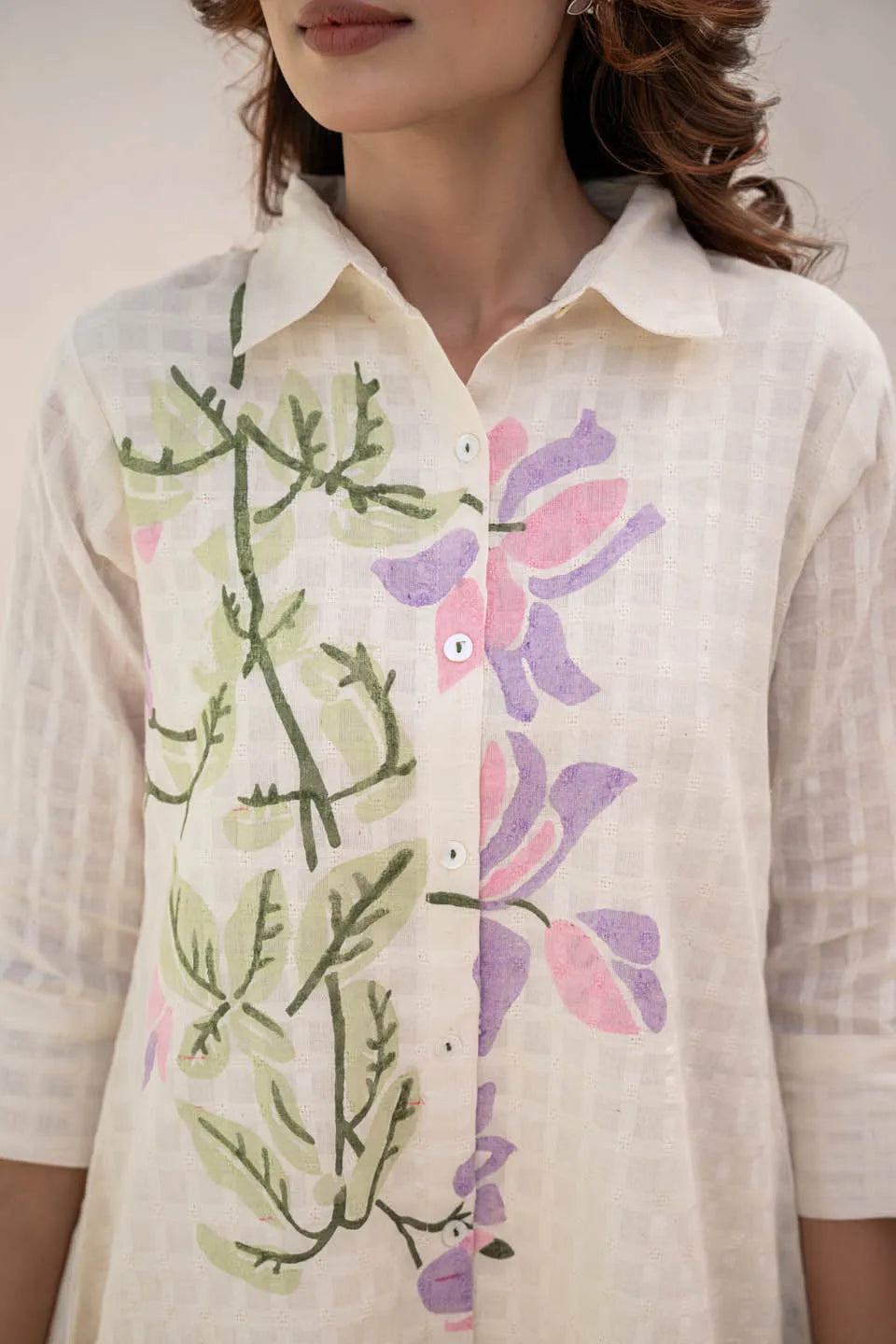 cotton dobi set with flower print