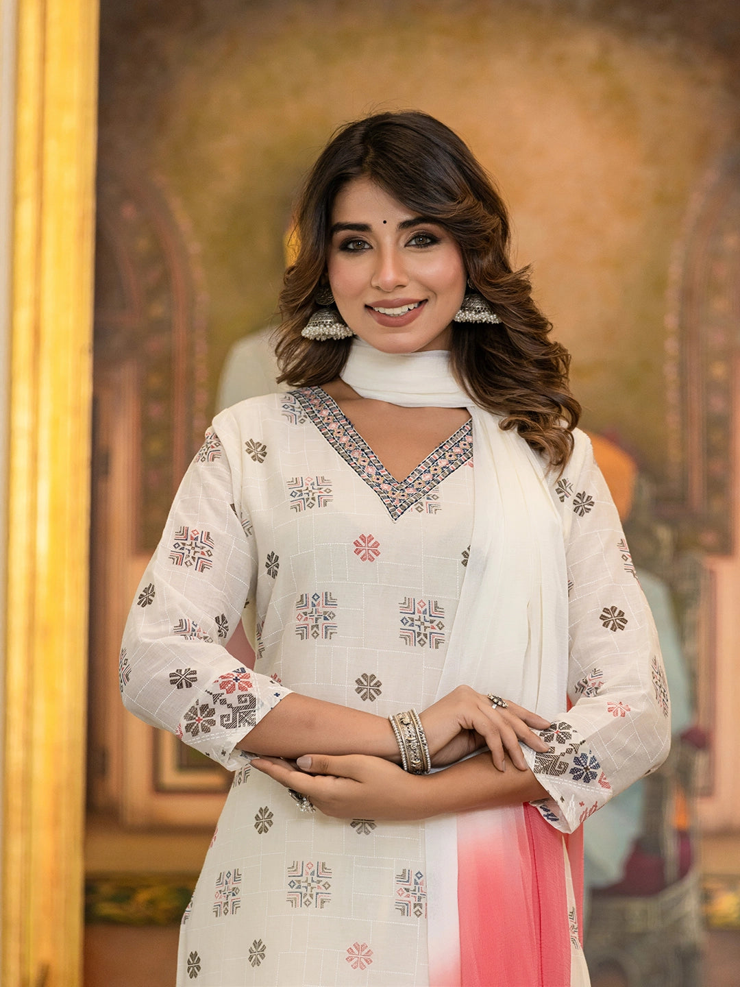 sunset glow cotton kurta set