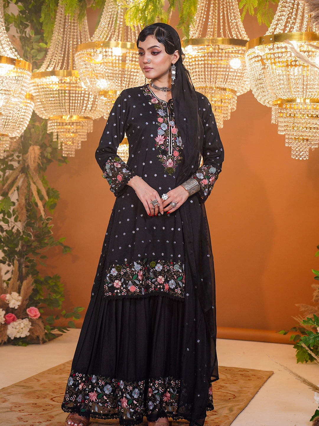 Buy Purple Georgette Printed Alia Cut Suit Set Festive Wear Online at Best  Price | Cbazaar