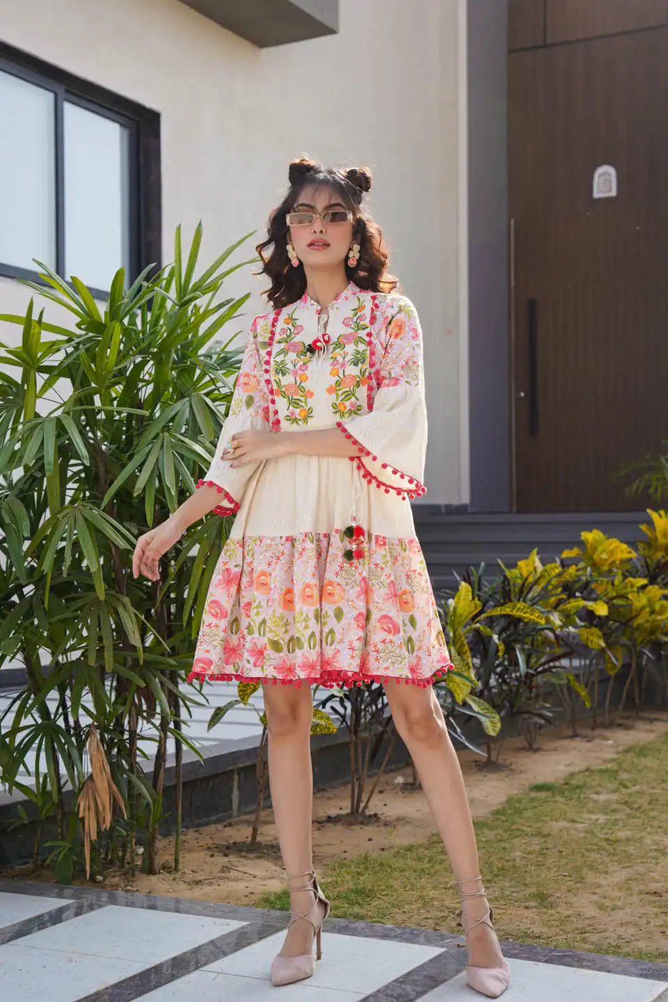 Floral Boho Chic Fit & Flare Short Dress