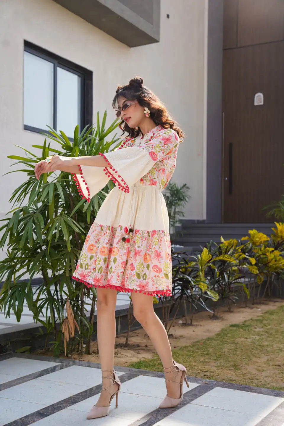 Floral Boho Chic Fit & Flare Short Dress