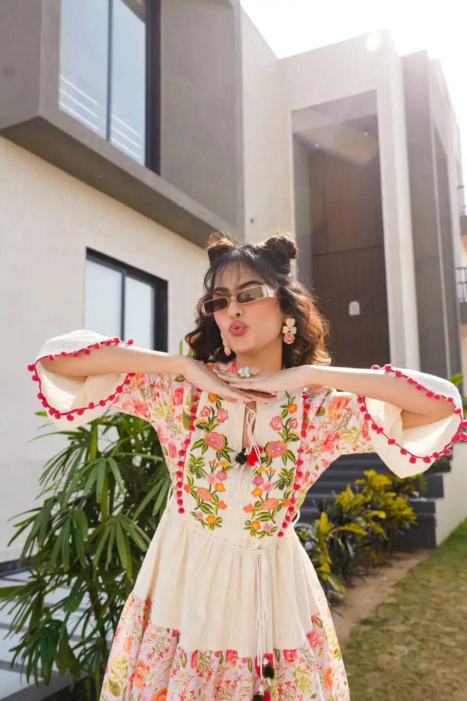 Floral Boho Chic Fit & Flare Short Dress