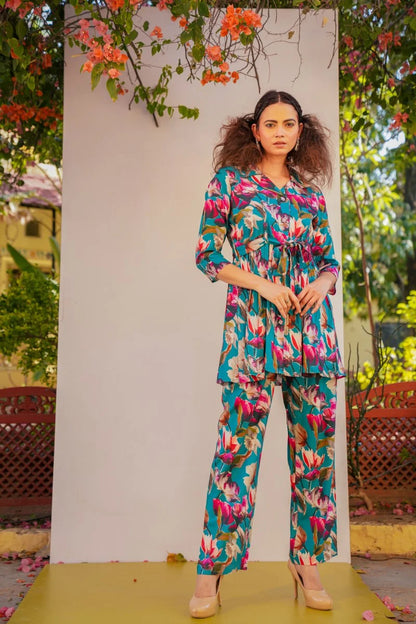 The Multicolor Flowera Coord Set