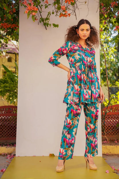 The Multicolor Flowera Coord Set