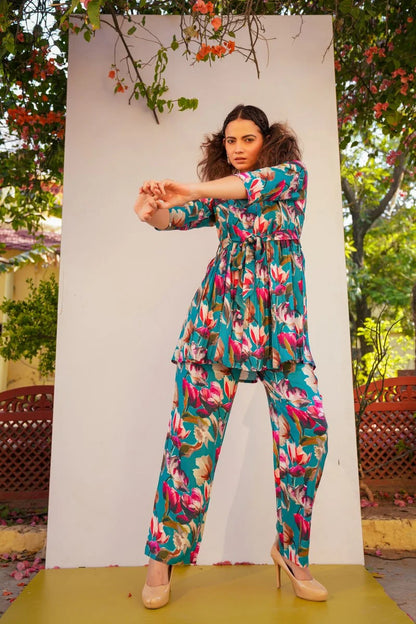 The Multicolor Flowera Coord Set