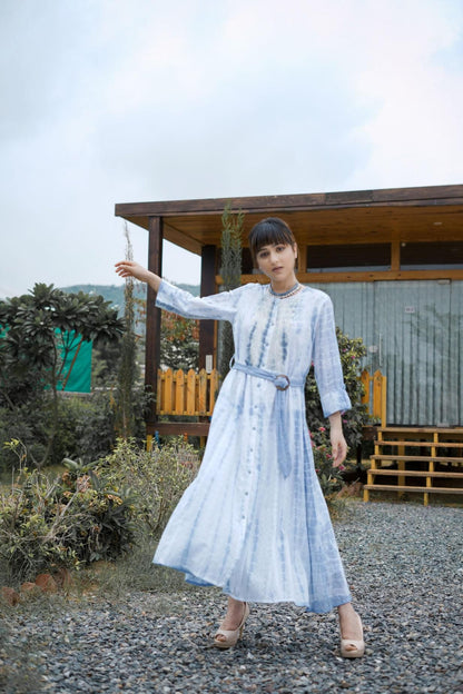 A Blue Indigo Midi
