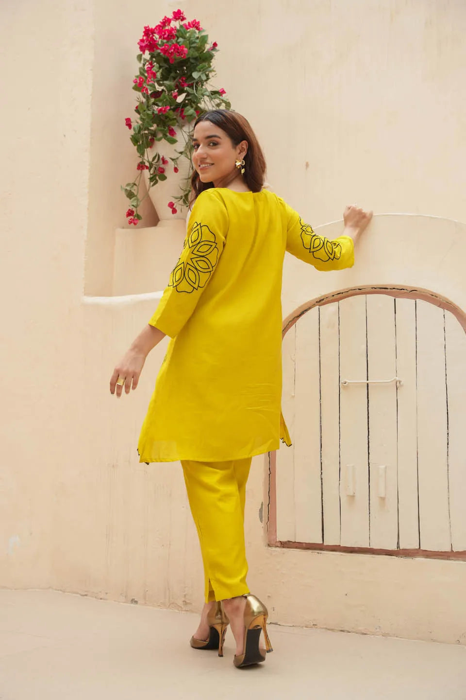 stylish embroidered coordinated set casual wear