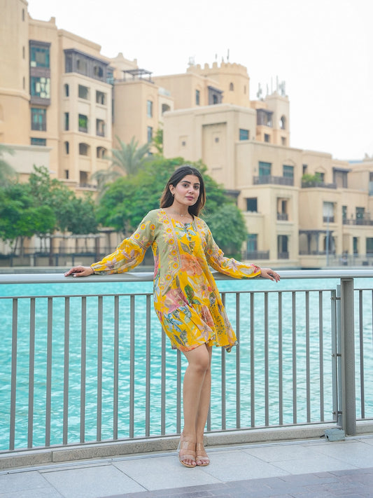 kaleidoscope couture multicolor cotton dress