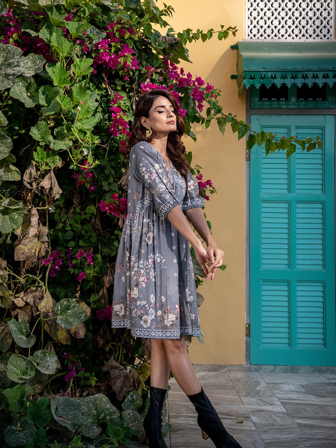 dusk harmony cotton short dress