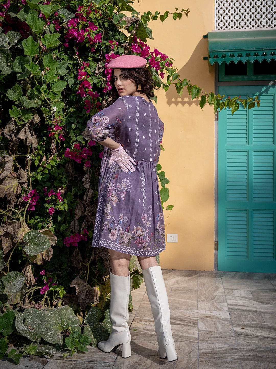 dusk harmony cotton short dress