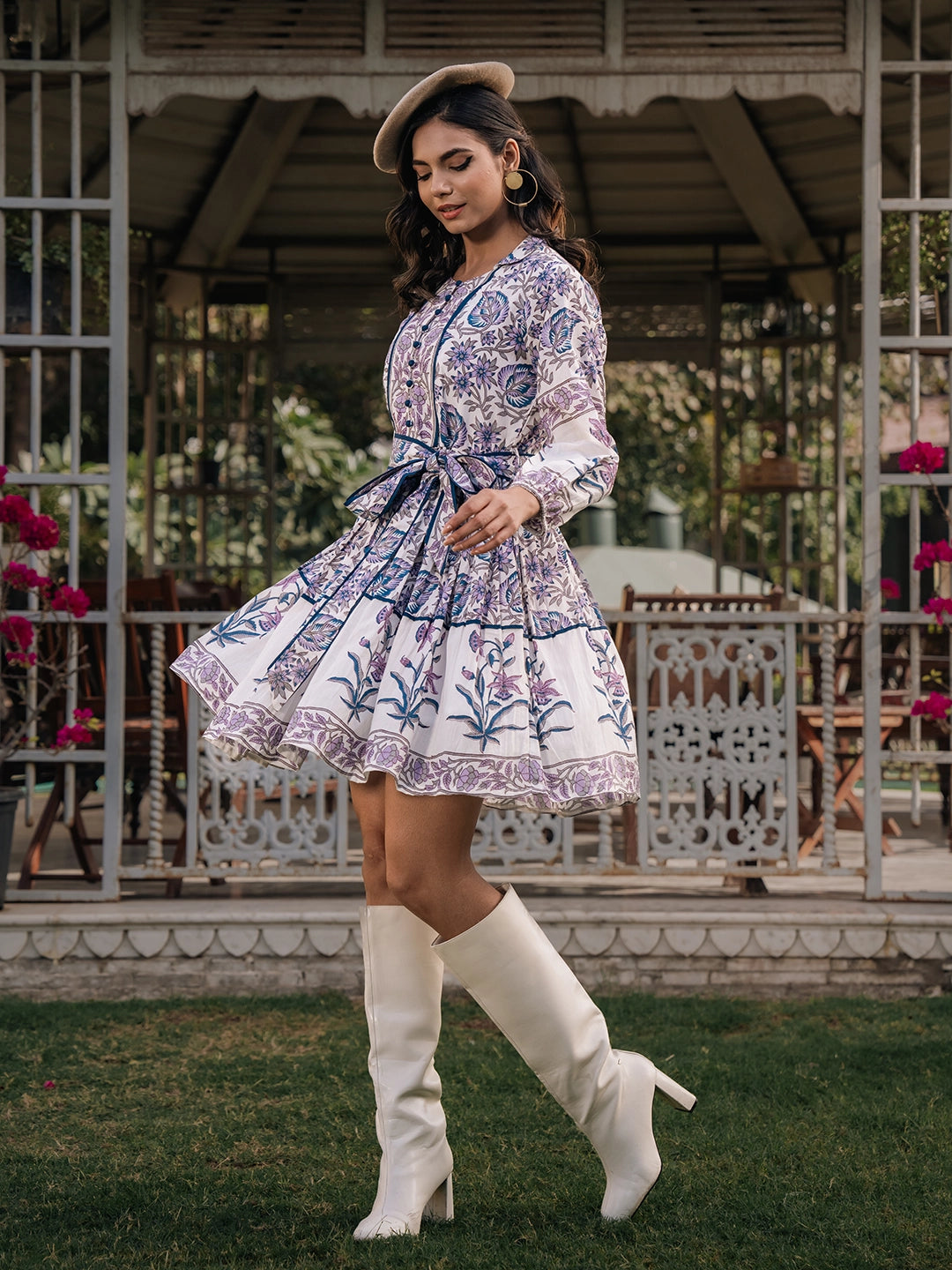 Enchanted: Cotton Printed Short Dress