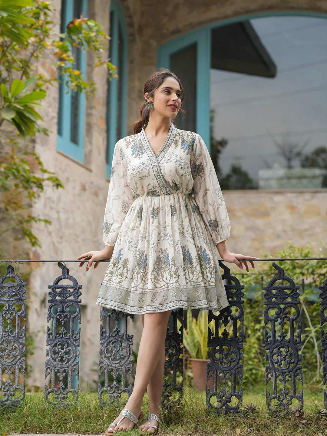 Printed Elegance: Stylish Short Dress