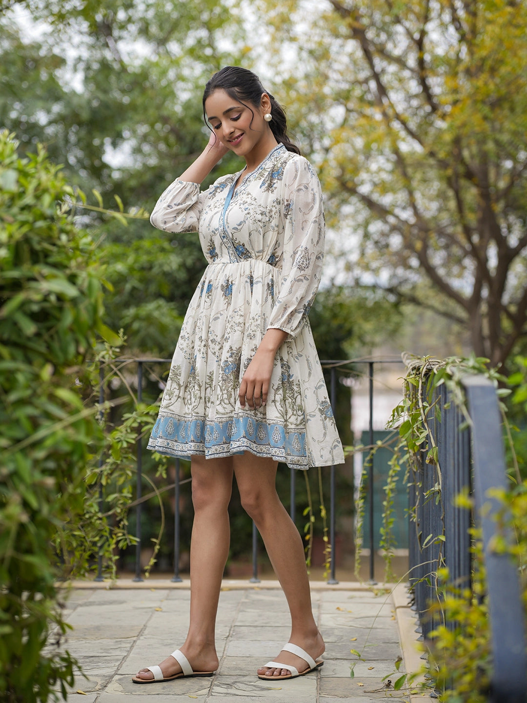 Printed Perfection: Trendy Short Dress