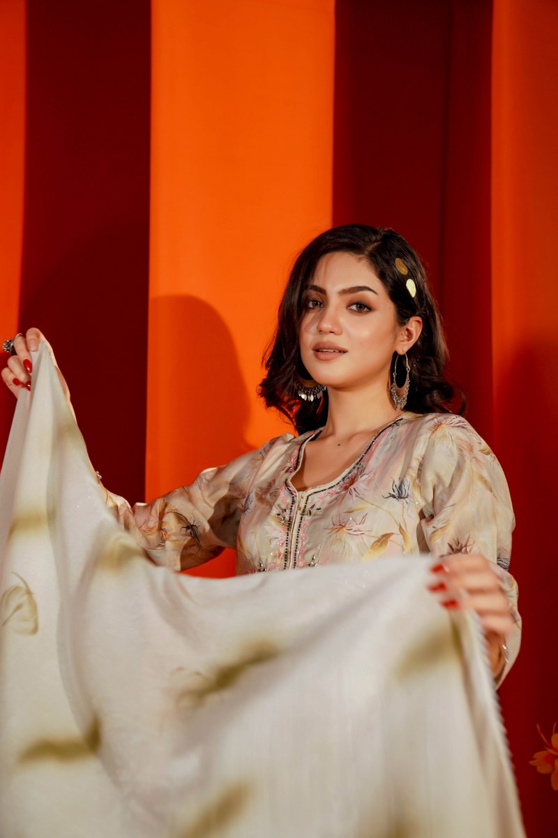 Inked Petals Kurta Ensemble