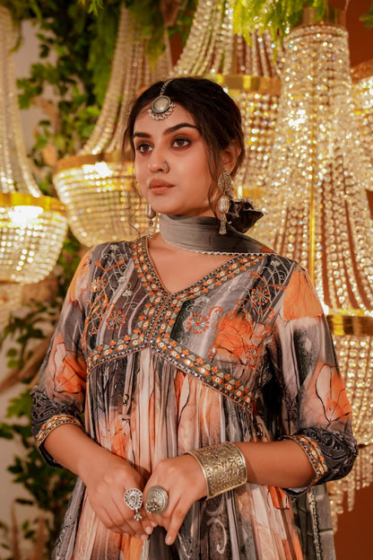 Marvelous Chinon Sharara Set