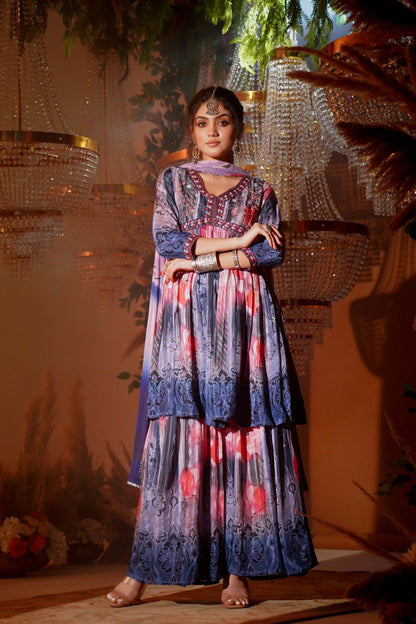 Classy Chinon Sharara Set👑