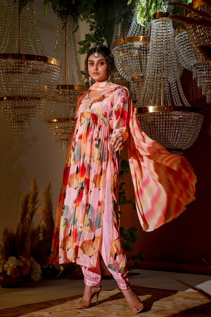 Vibrant Crepe Kurta Set