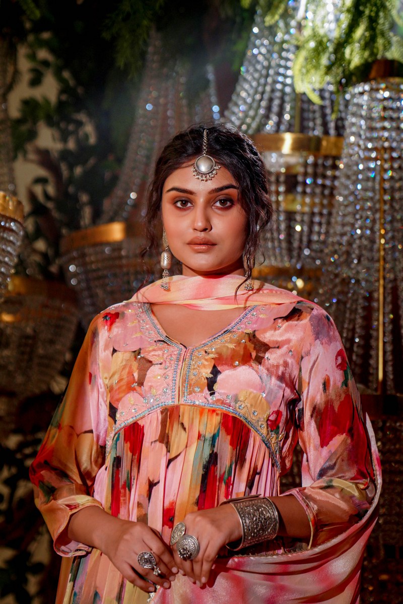 Vibrant Crepe Kurta Set
