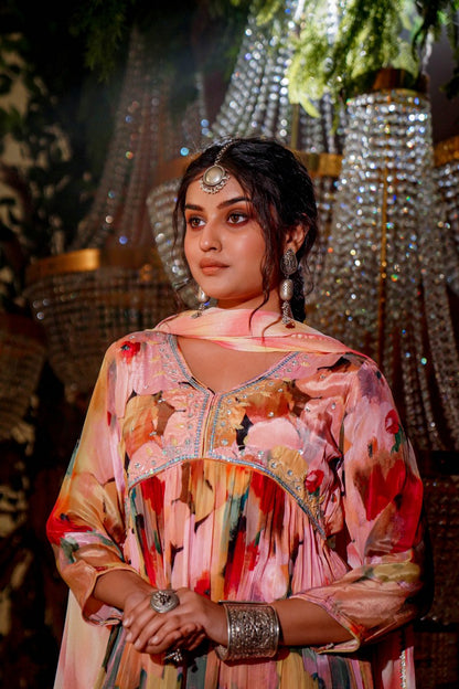 Vibrant Crepe Kurta Set