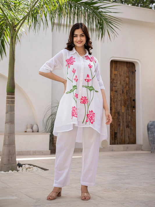 womens white azure harmony two piece coord set