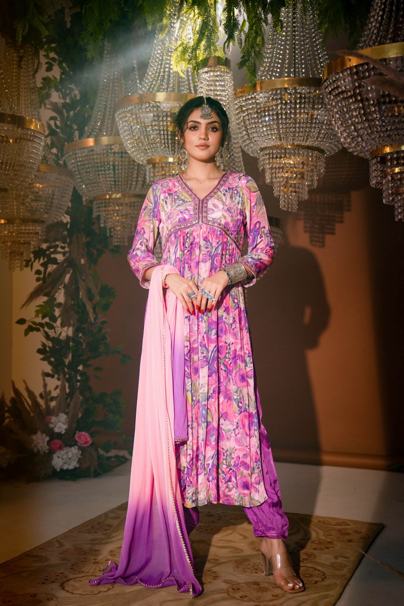 Pretty in Crape Kurta Ensemble