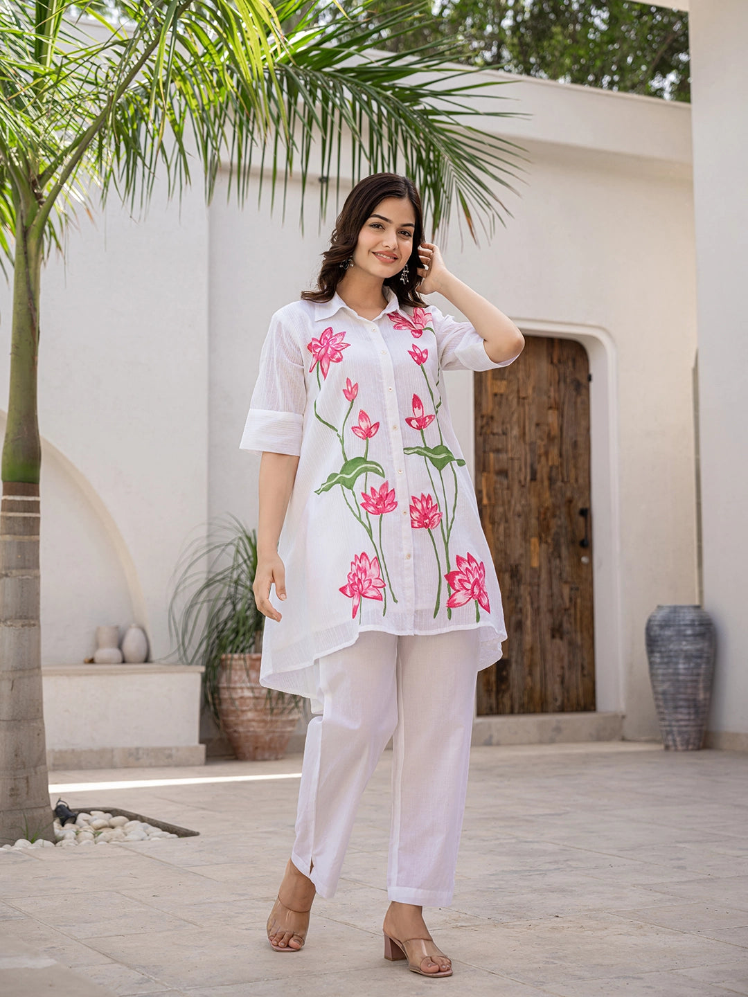 womens white azure harmony two piece coord set