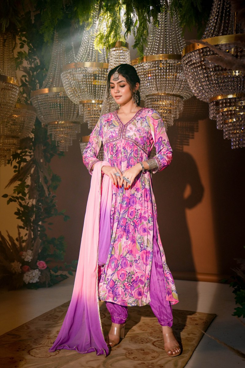 Pretty in Crape Kurta Ensemble