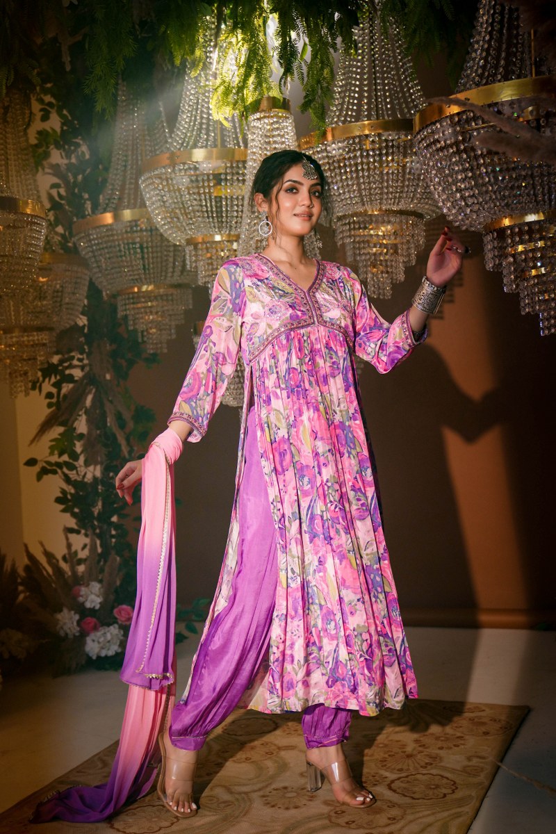 Pretty in Crape Kurta Ensemble