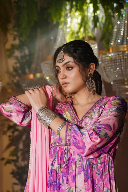 Pretty in Crape Kurta Ensemble