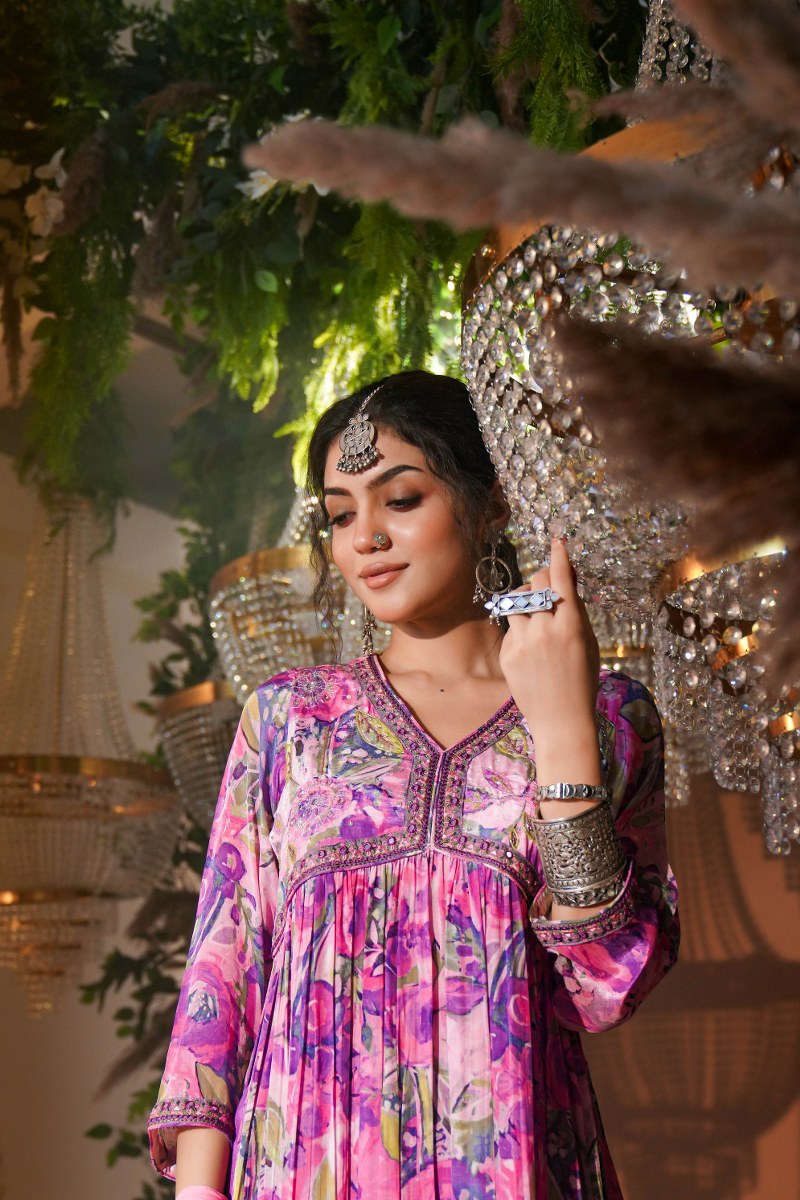Pretty in Crape Kurta Ensemble