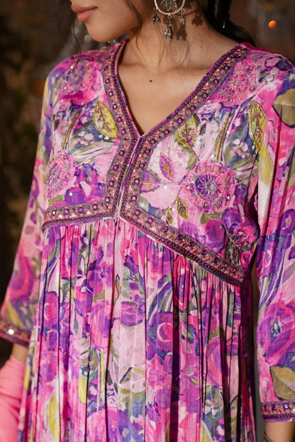 Pretty in Crape Kurta Ensemble