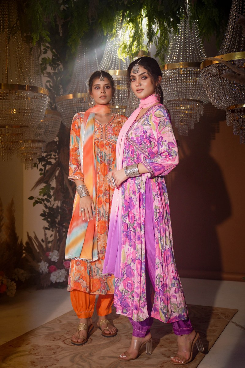 Pretty in Crape Kurta Ensemble