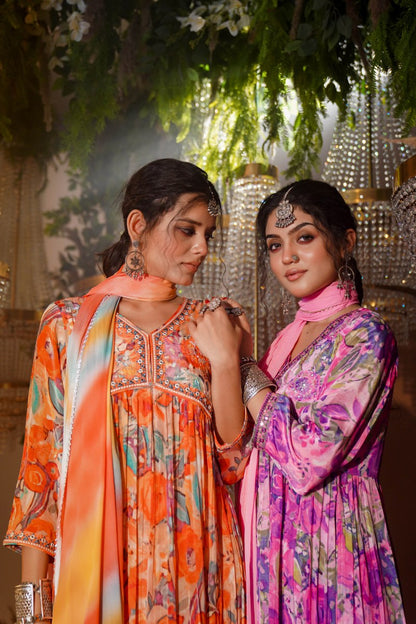 Pretty in Crape Kurta Ensemble