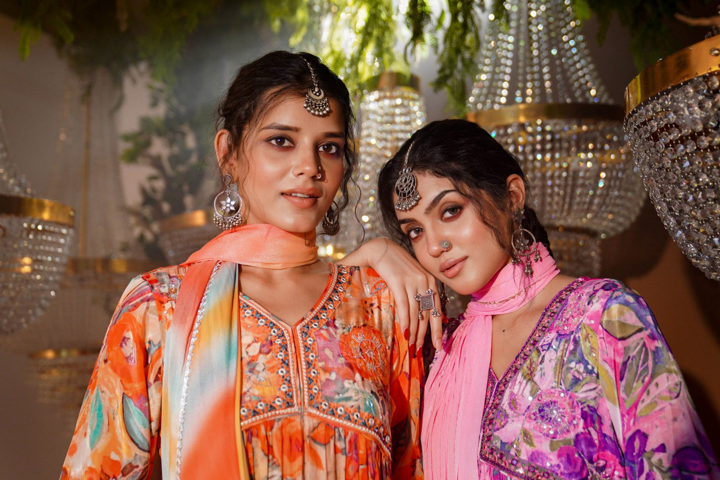 pretty in crape kurta ensemble