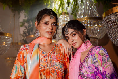 Pretty in Crape Kurta Ensemble