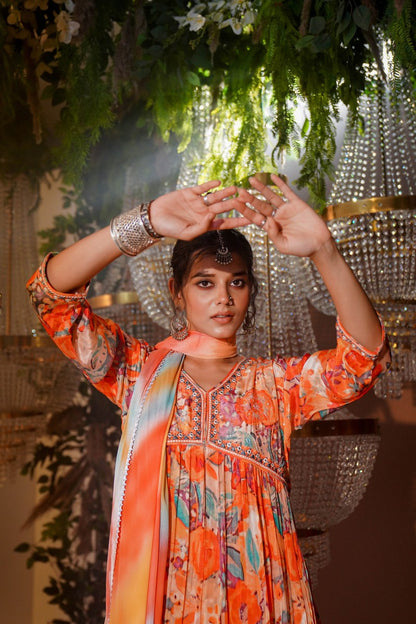 Pretty in Crape Kurta Ensemble