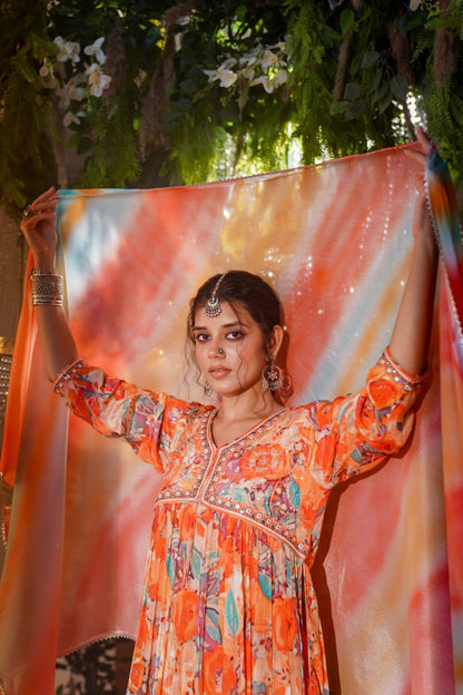 Pretty in Crape Kurta Ensemble