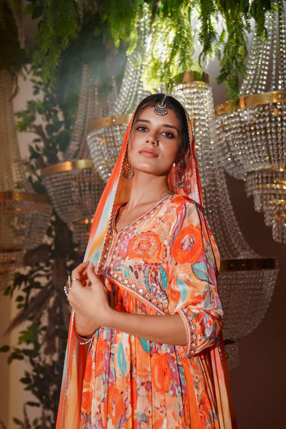 Pretty in Crape Kurta Ensemble