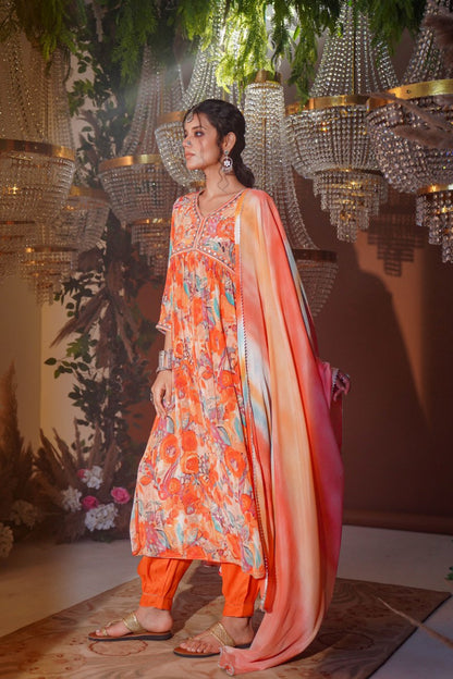 Pretty in Crape Kurta Ensemble