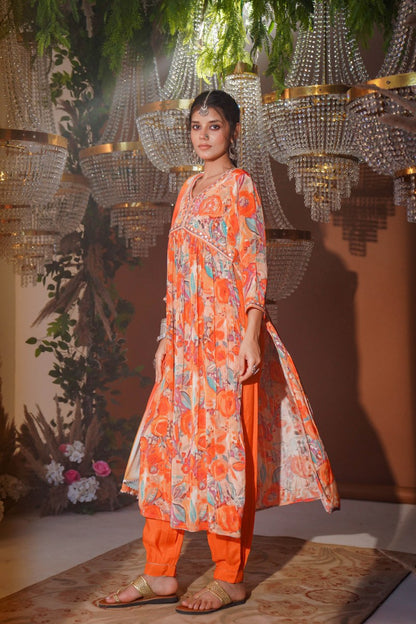 Pretty in Crape Kurta Ensemble