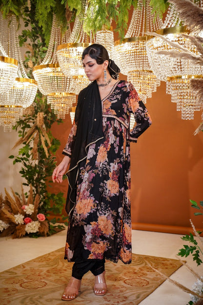 Pure Elegance Chinon Kurta Ensemble❤️