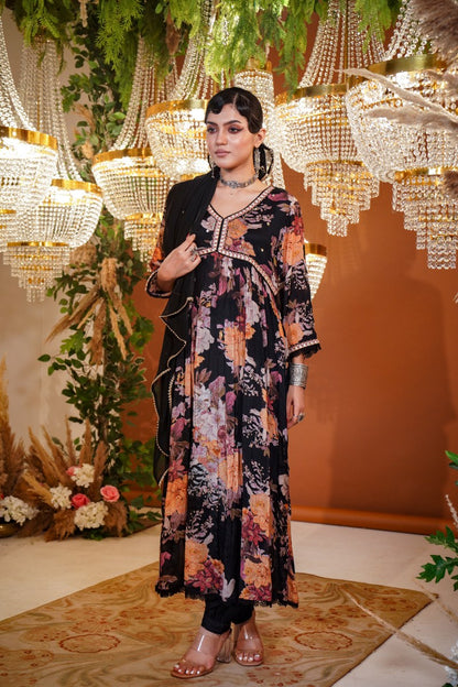 Pure Elegance Chinon Kurta Ensemble❤️