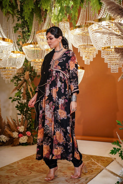 Pure Elegance Chinon Kurta Ensemble❤️
