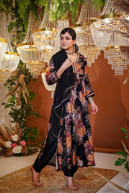 Pure Elegance Chinon Kurta Ensemble❤️