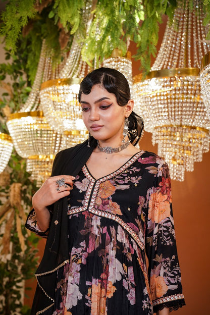 Pure Elegance Chinon Kurta Ensemble❤️
