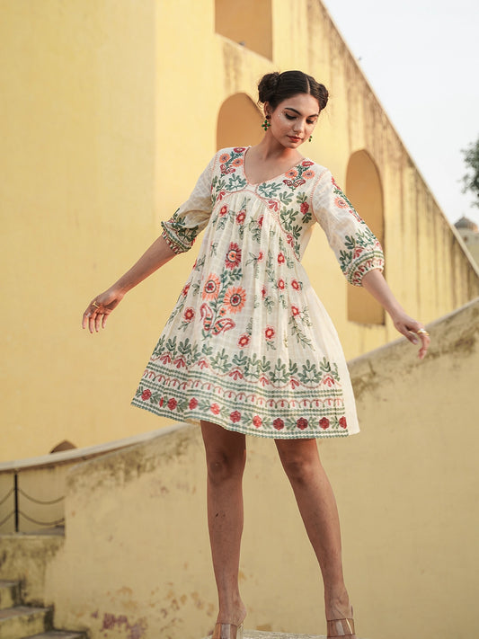 The Amazing Embroidery Short Dress