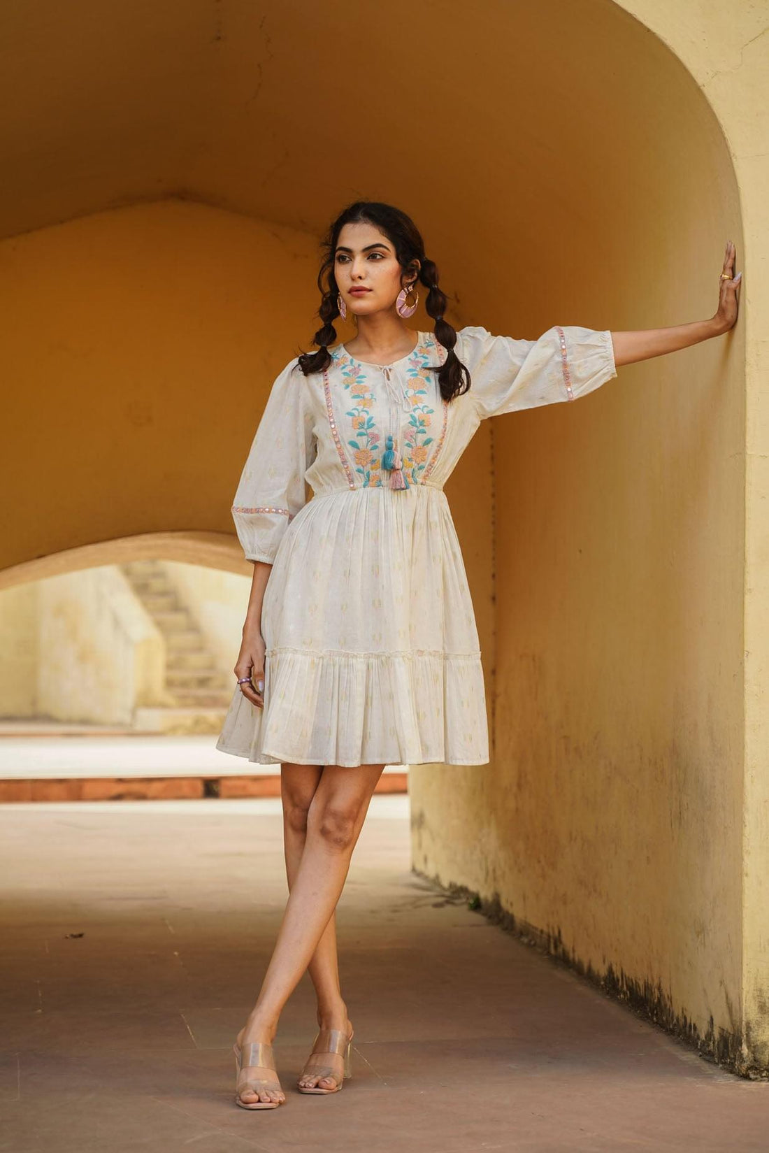 A White Short Dress